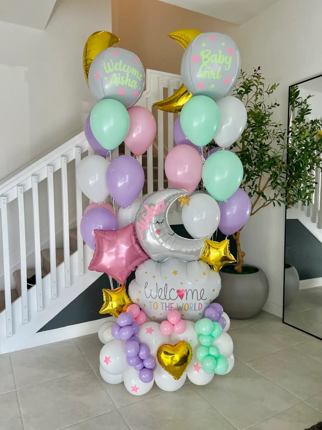 Welcome Baby balloon bouquets in Miami — photo 1