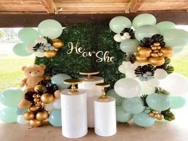 Gender Reveal balloon decorations in Miami — photo 10