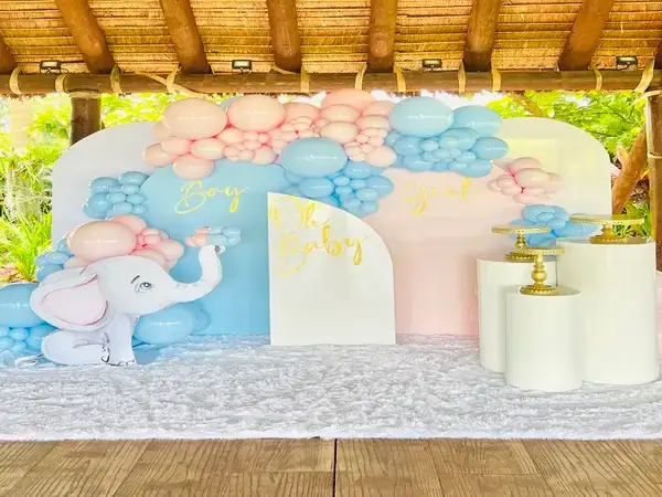 Gender Reveal balloon decorations in Miami — photo 3