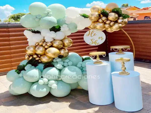 Gender Reveal balloon decorations in Miami — photo 9